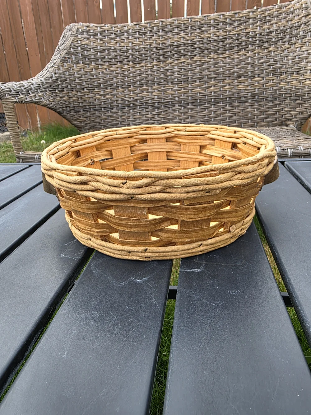 Vintage Pyrex Wicker Casserole Carrier Basket Leather Handles 024 624 684 2 Qt